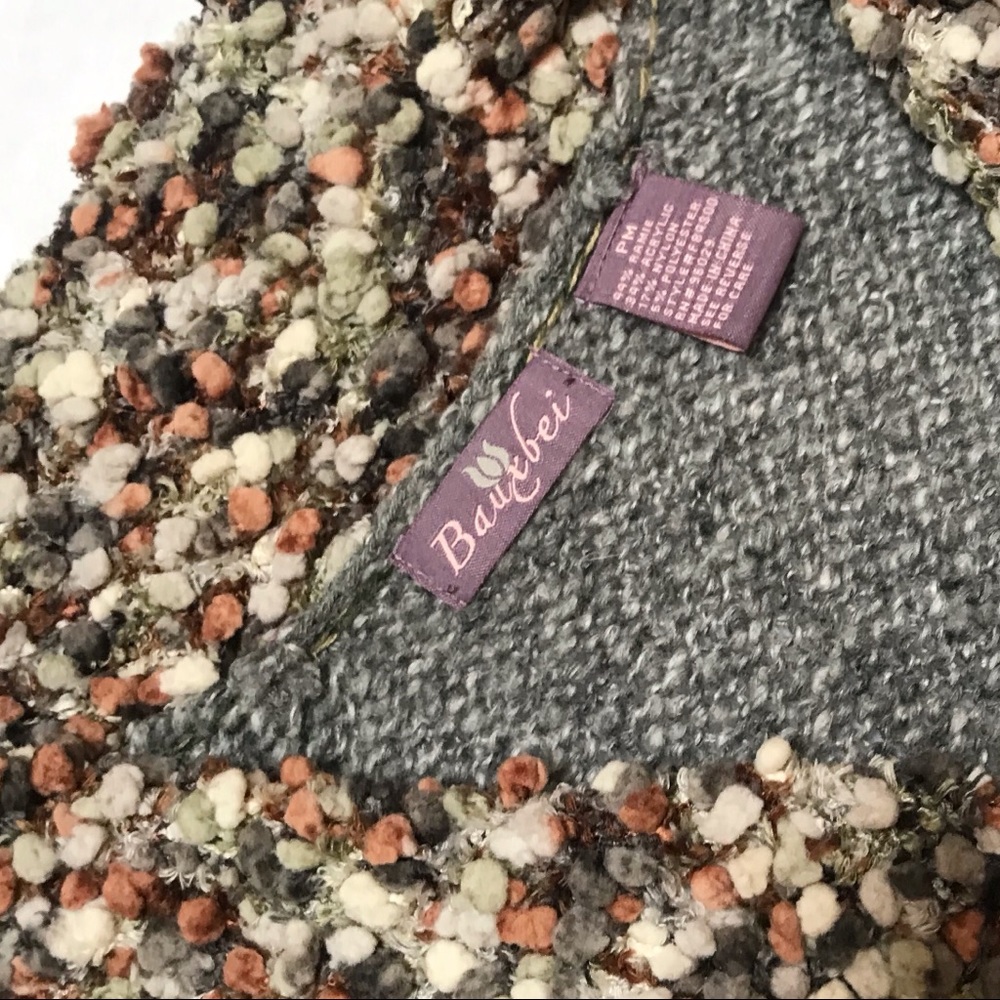 Top Button Knit Shawl - Picture 2 of 4